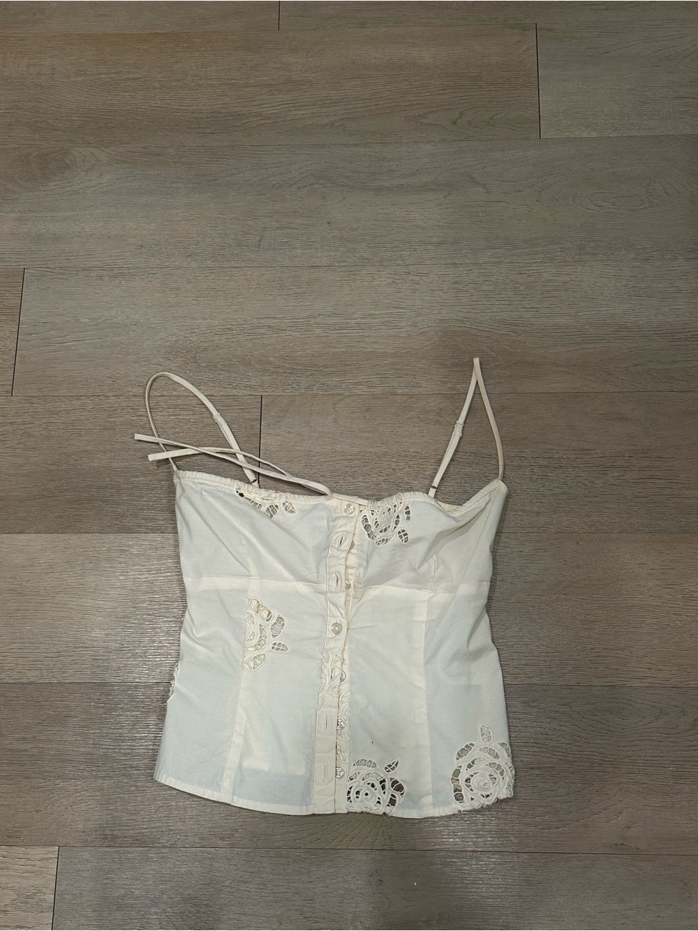 Weworewhat rose embroidered top